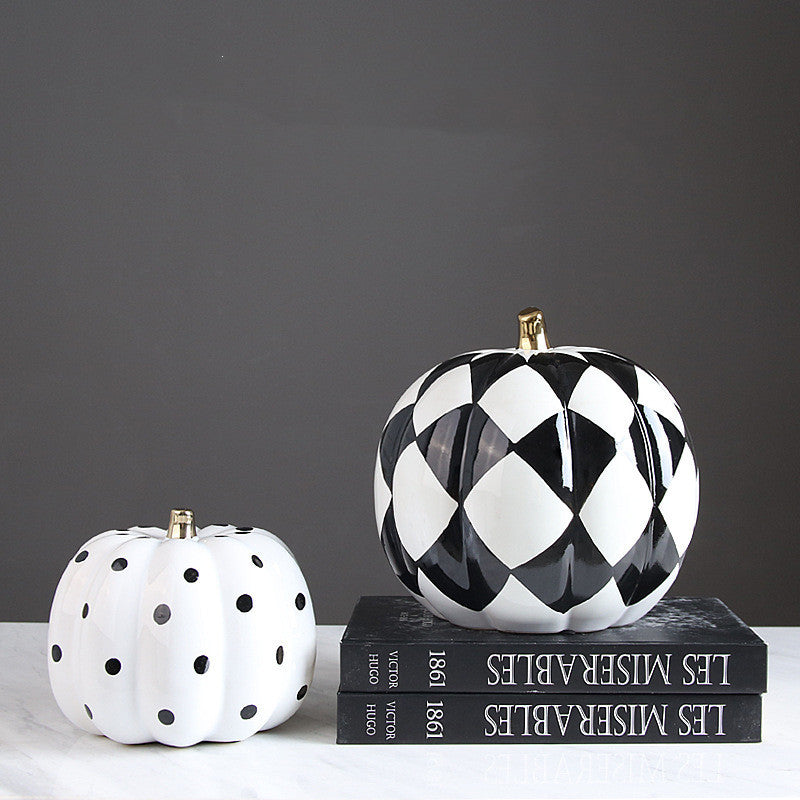 Decal Plating Ceramic Pumpkin Decoration